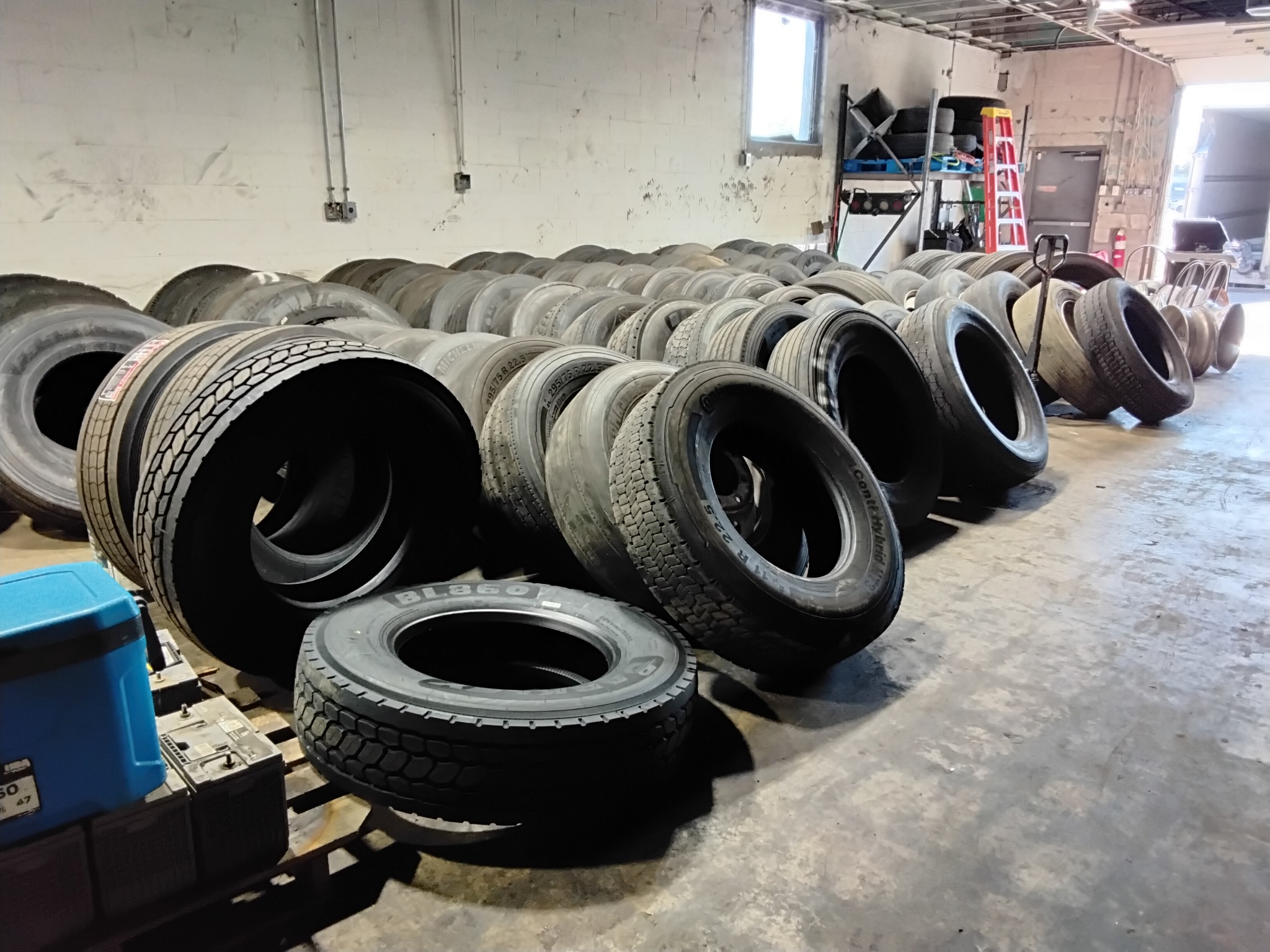 Selection of new and used commercial truck tires at Reliable