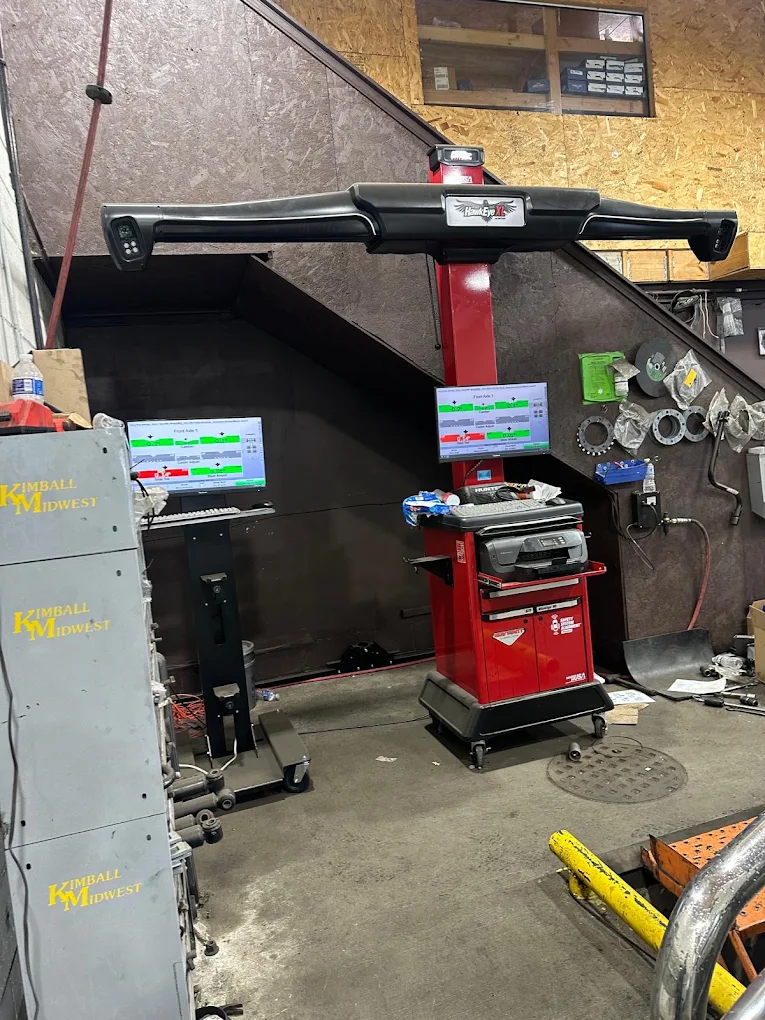 Truck alignment system inside Reliable shop